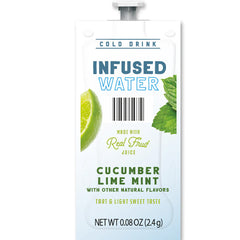 Eau infusée au concombre, citron vert et menthe