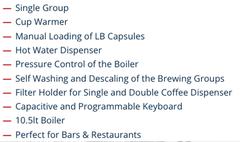 Lavazza Wega Single Group