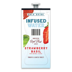 Eau infusée à la fraise et au basilic